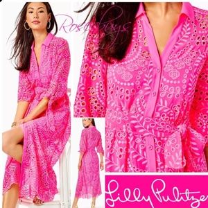 NWT Lilly Pulitzer Amrita MIDI Shirtdress. Size 4